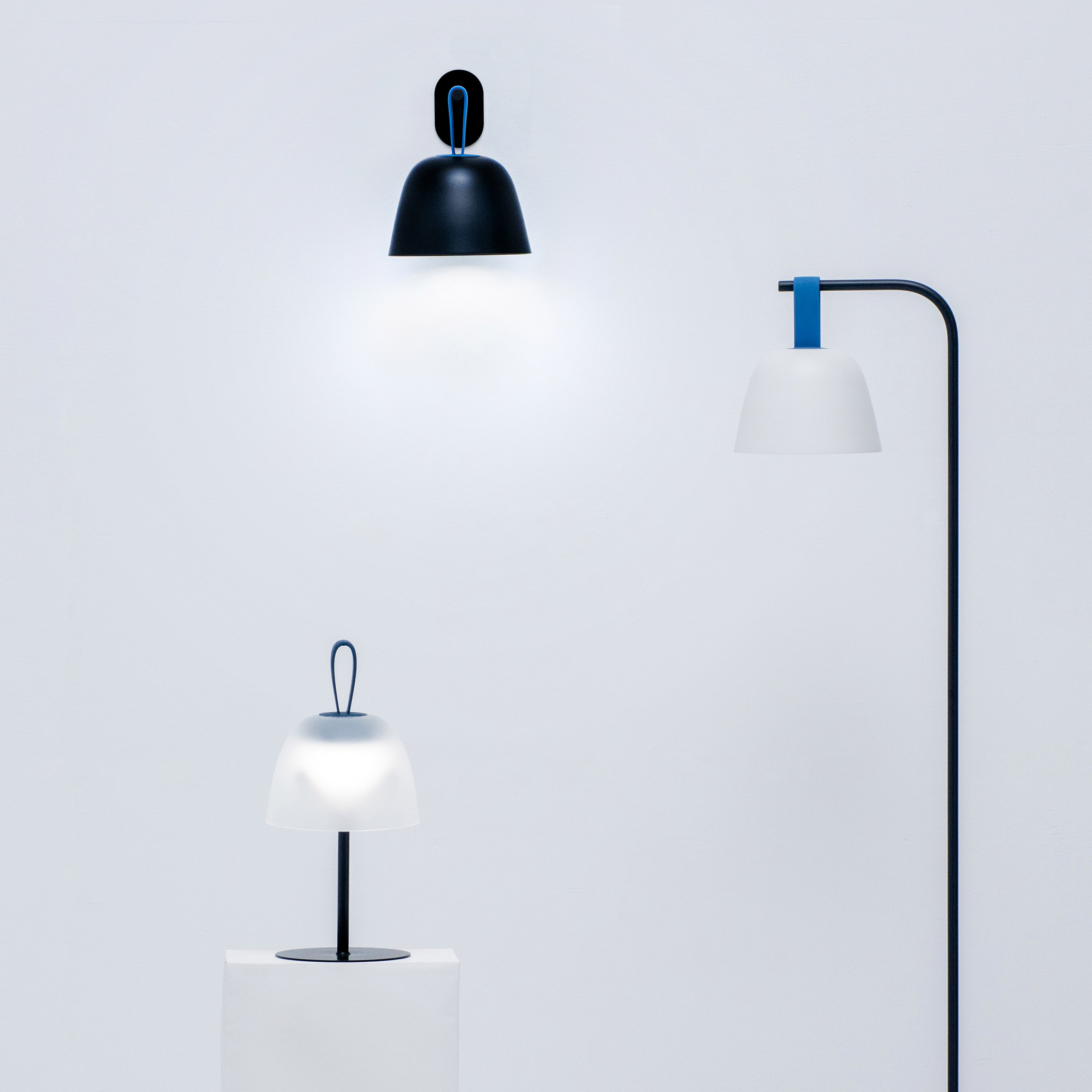 Bell table, wall and floor lamps by Seiki Design studio