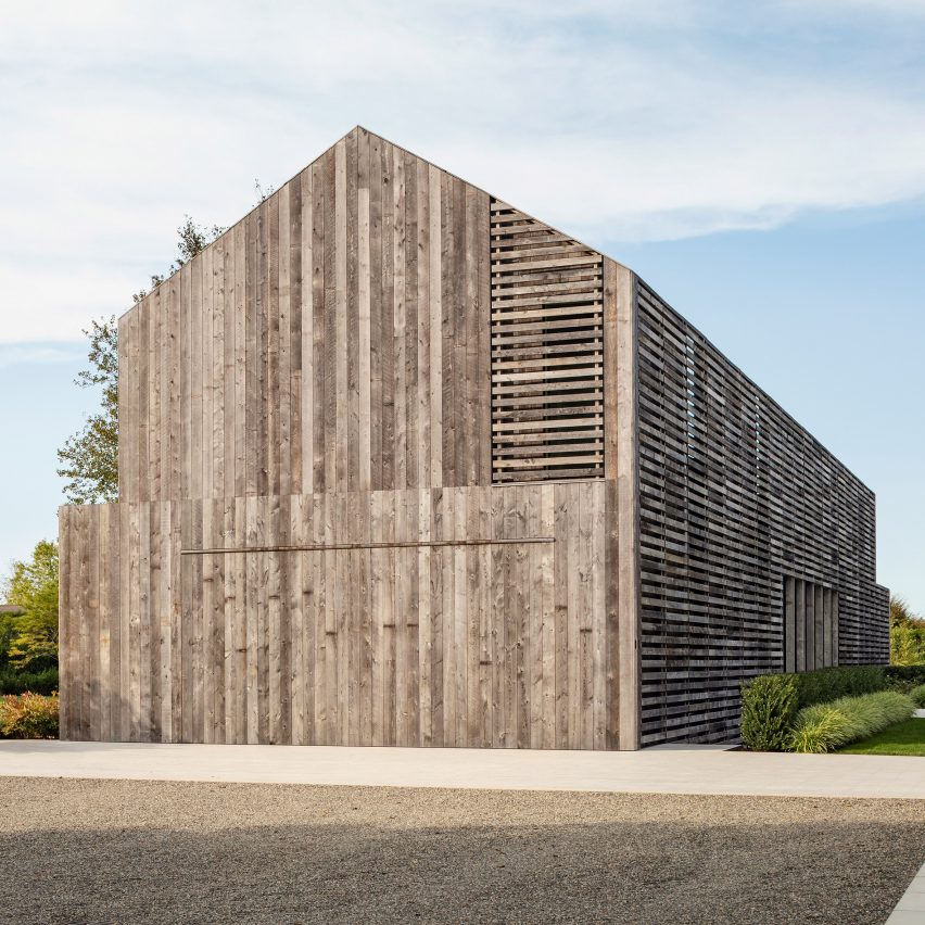 Repurposed wooden slats cover Hamptons residence by Birdseye