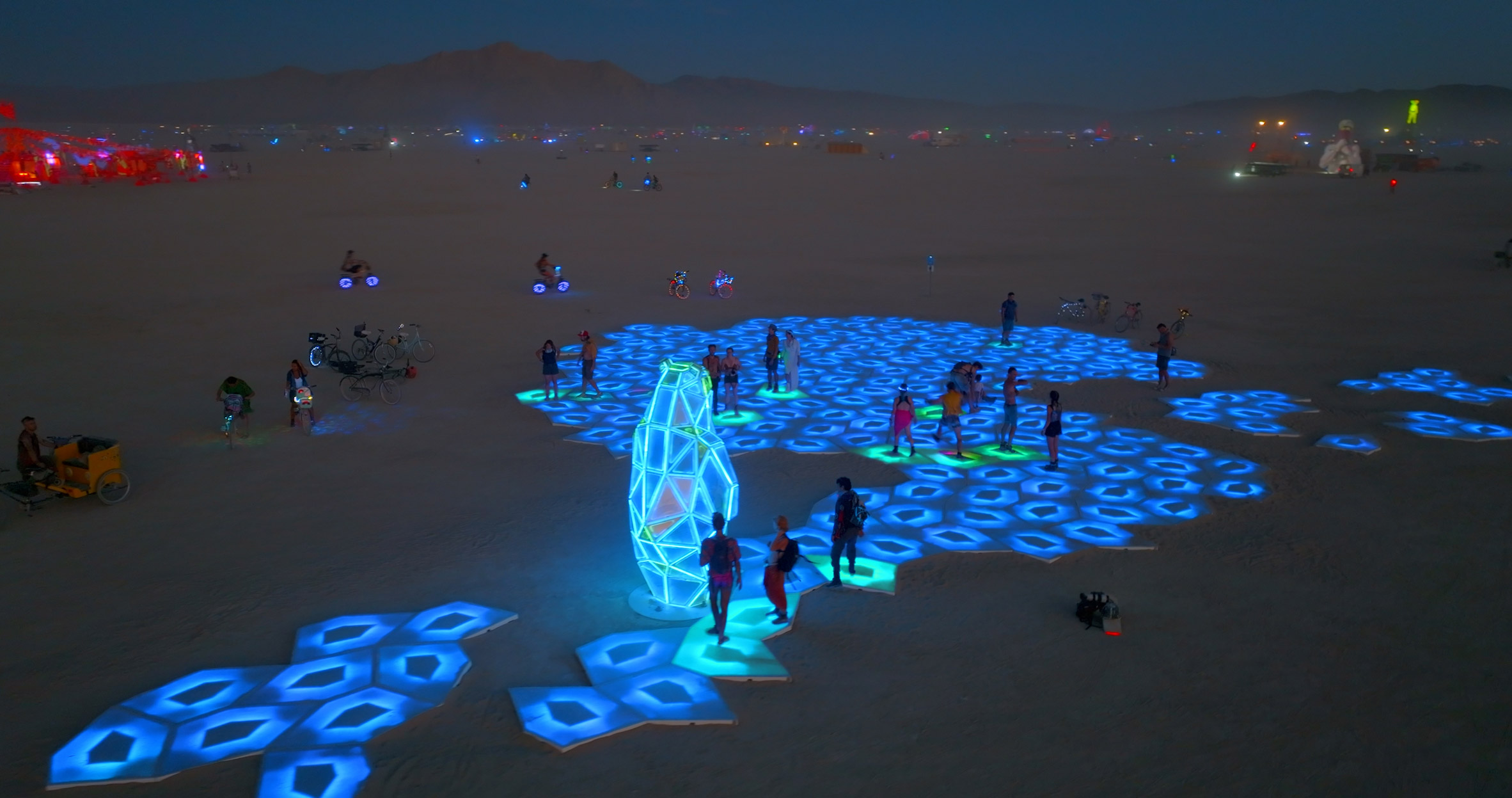 Jenny Lewin recycled plastic sculpture burning man