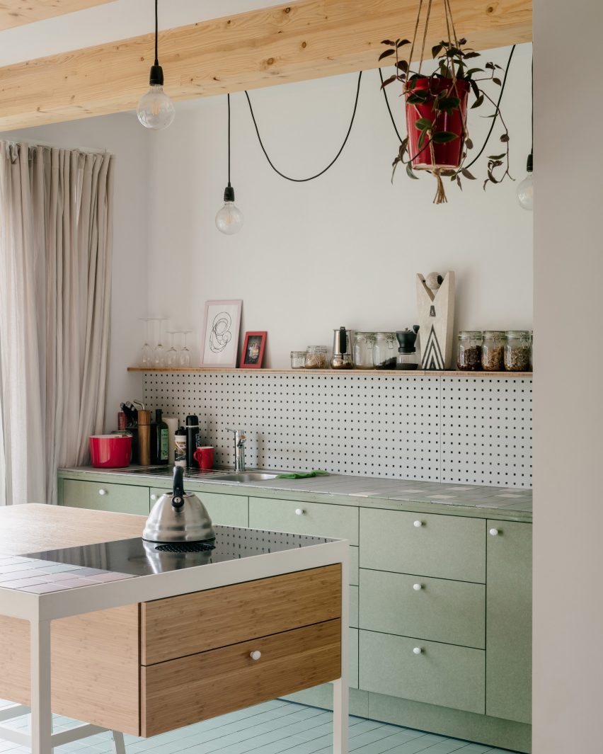Kitchen interior of De Sijs co-housing by Officeu Architects