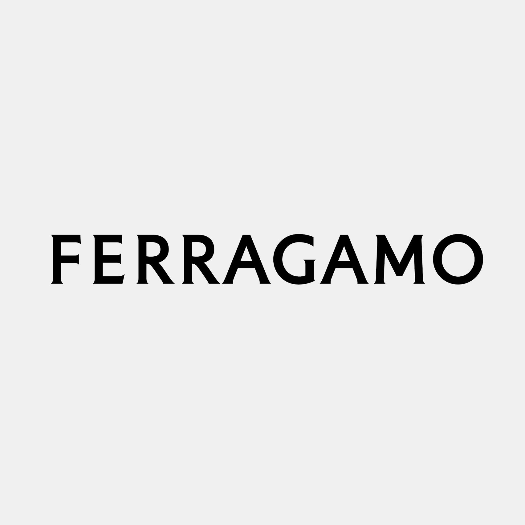 Ferragamo logo in black capital letters
