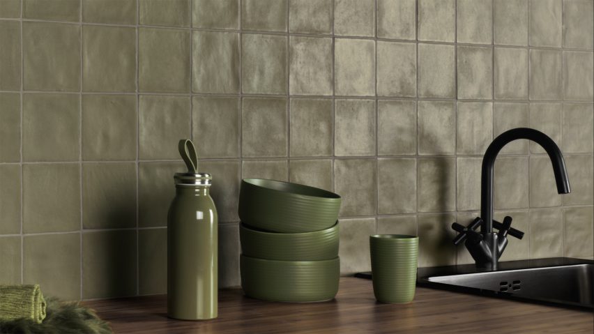 Fika wall tiles by Natucer in Marsala