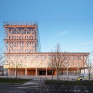GRAAM Architecture wraps Burgundy office building in timber exoskeleton and "glass veil"