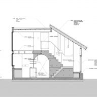 Section of house in Akishima by Office M-SA