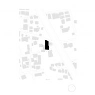 Site plan of house in Akishima by Office M-SA