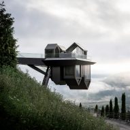 NOA extends Alpine hotel with wellness area resembling an upside-down village