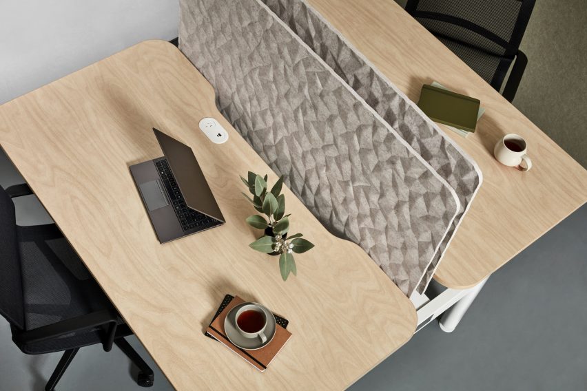 Acoustic panel desk divider