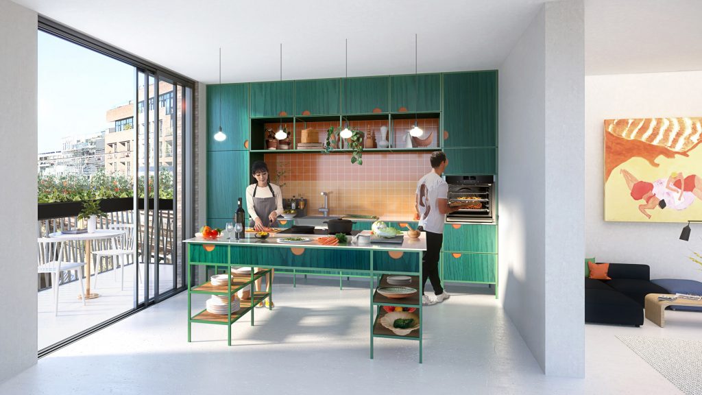 Emil Eve Architects designs small kitchen with space-saving appliances