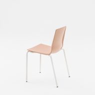 Photograph of light pink chair