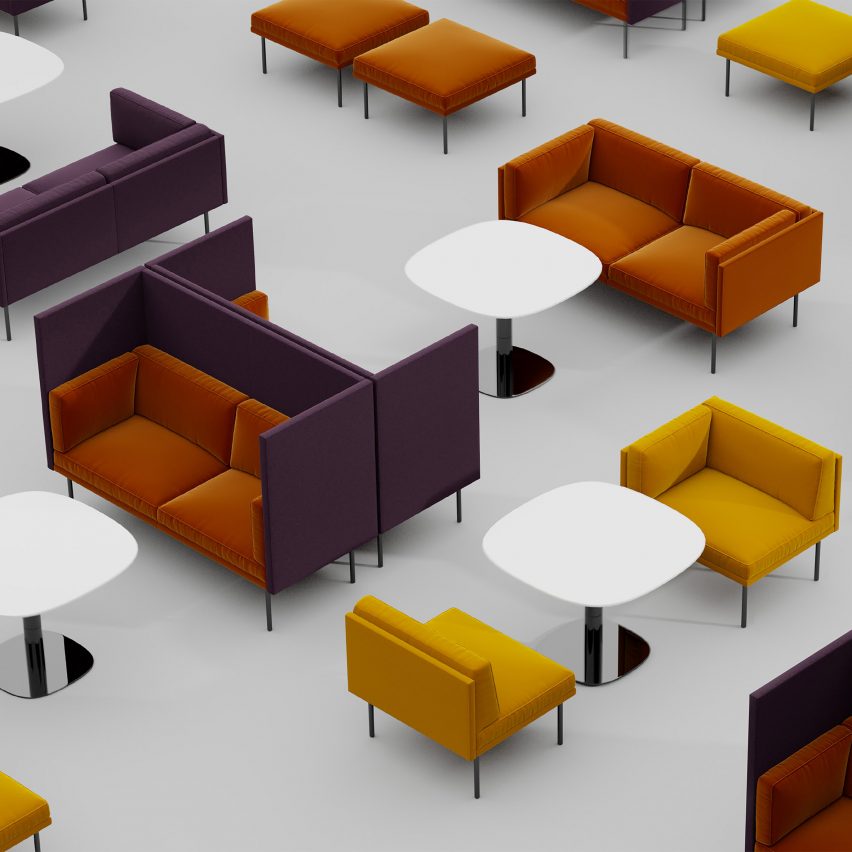 Фиолетовая, оранжевая и желтая коллекция Mod Furniture от HBF