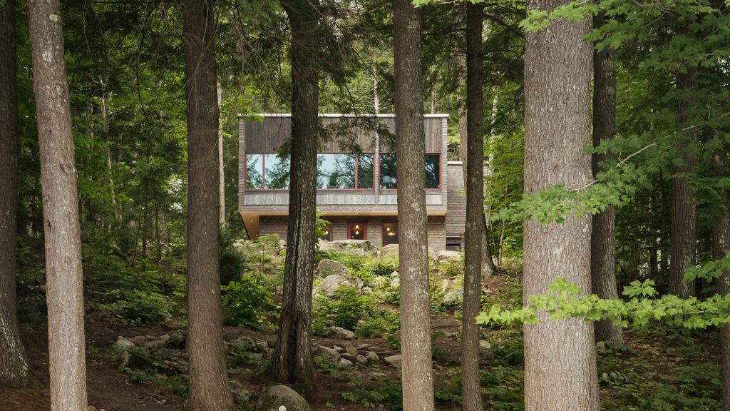 Caleb Johnson Studio clads Pieri Pines lake house in Maine with local cedar