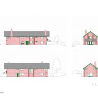Elevations of Red House by David Kohn Architects