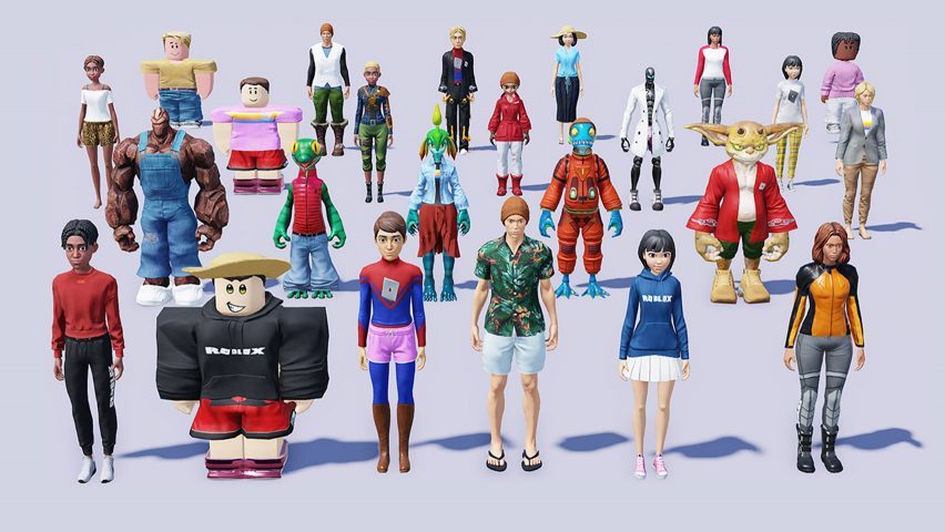 Image of different avatars on Roblox