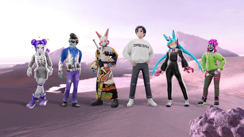 Image of Roblox avatars dressed in different clothes