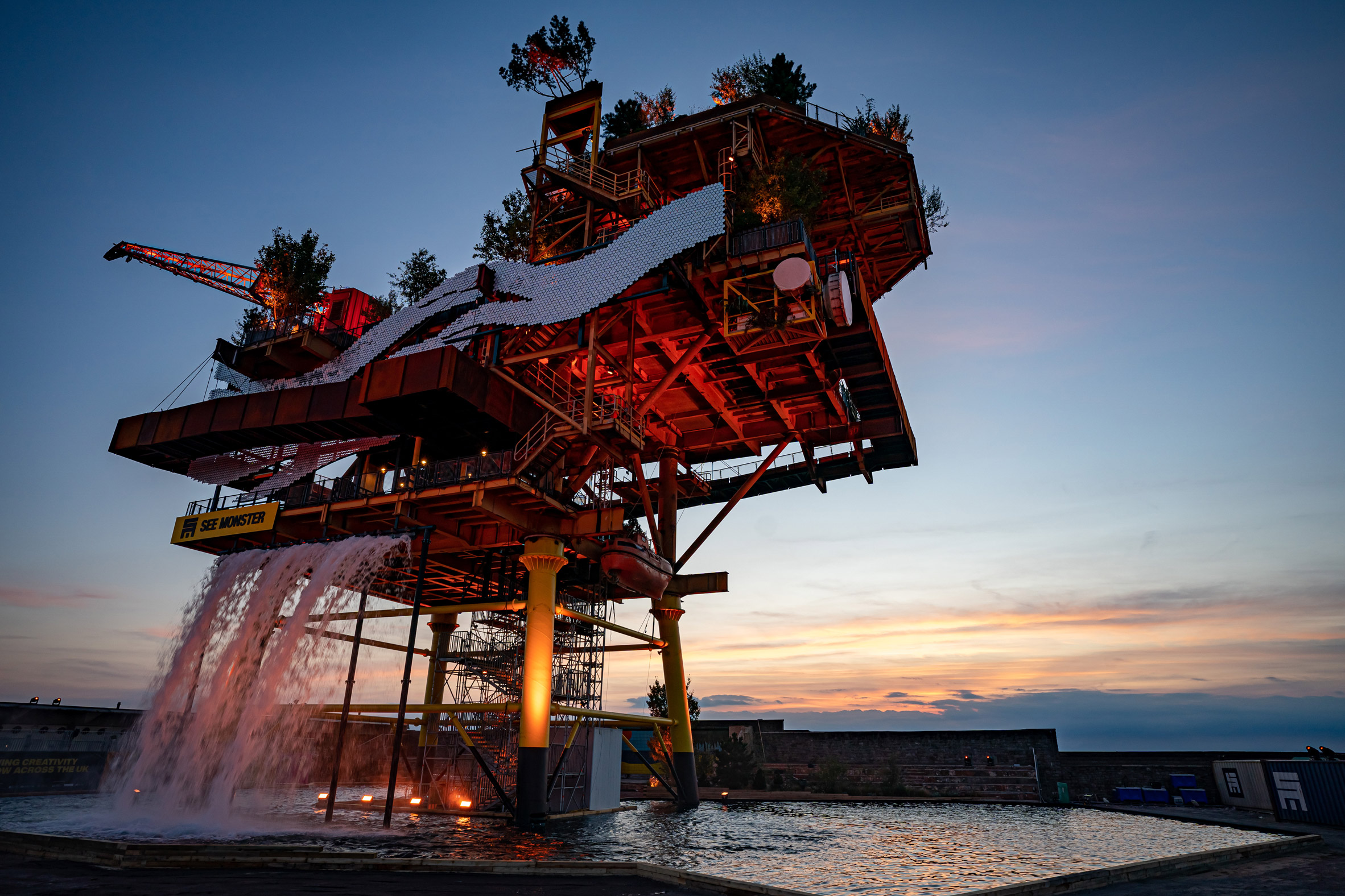 Newsubstance creates 35-metre-tall See Monster from North Sea gas rig