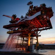 See Monster art installation on offshore gas platform