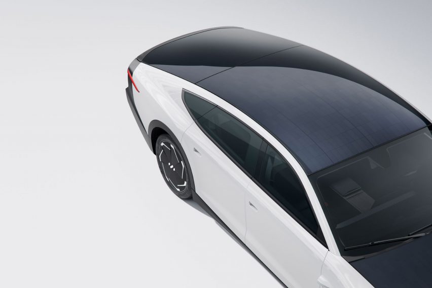 Solar roof of Lightyear 0 solar car