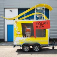 Solar Energy Kiosk by Cream on Chrome serves orange juice made using solar power