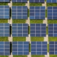 Solar panels in a solar park
