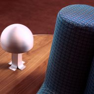 Photograph showing detail of side table lighting
