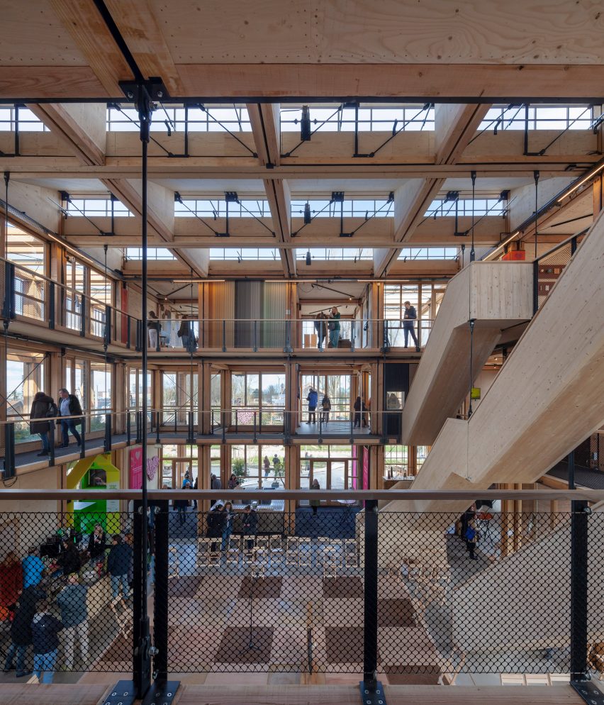 Interior image of an atrium space at The Natural Pavilion