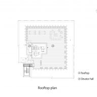 Roof plan of the Royal Park Canvas hotel in Sapporo, Japan, by Mitsubishi Jisho Design