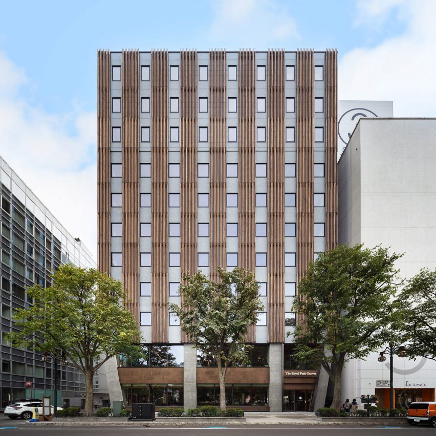 Exterior of the Royal Park Canvas hotel in Sapporo, Japan, by Mitsubishi Jisho Design