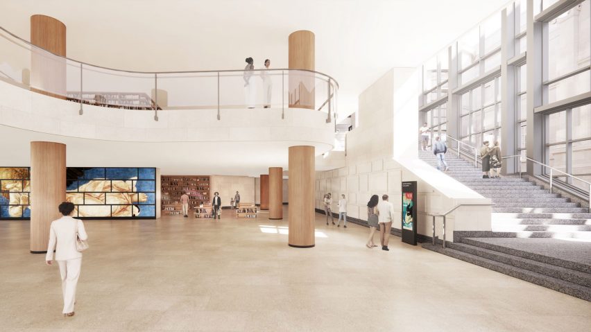 Selldorf Architects proposal for National Gallery extension Lobby