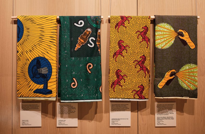 Nigerian textiles displayed at the Design Museum