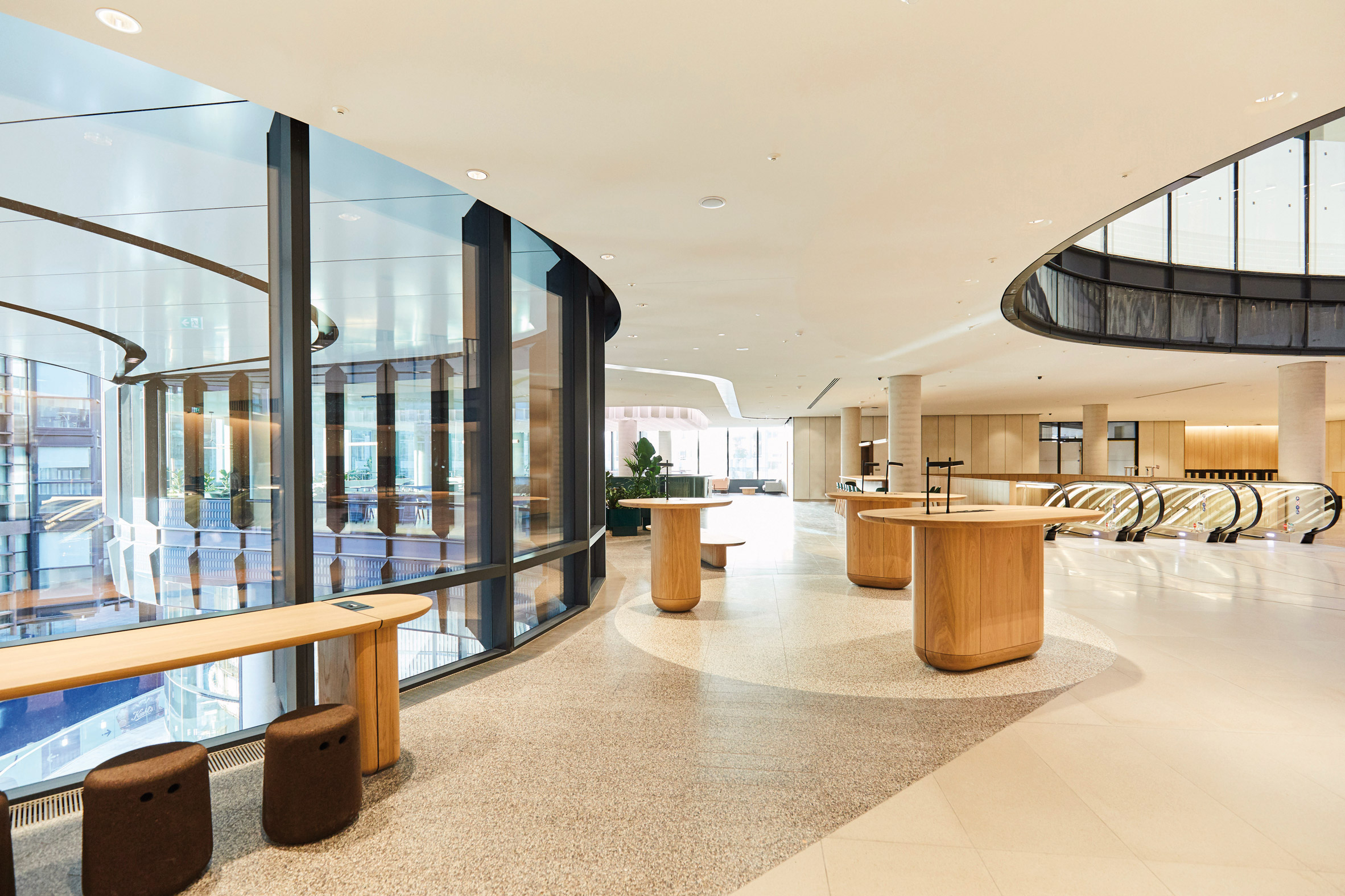 Glazed office lobby in London