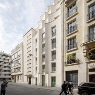 Scalloped facade fronts Parisian social housing block by Jean-Christophe Quinton