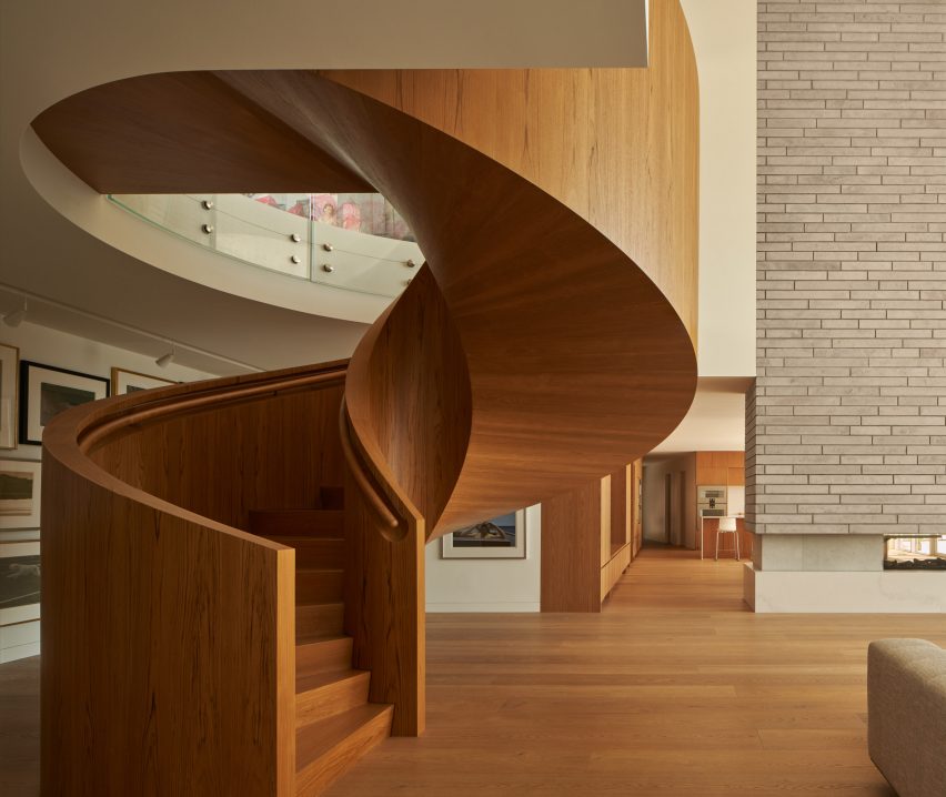 Wooden staircase Omar Gandhi Architects