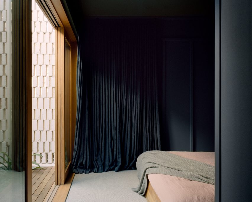 Bedroom with sliding doors onto terrace