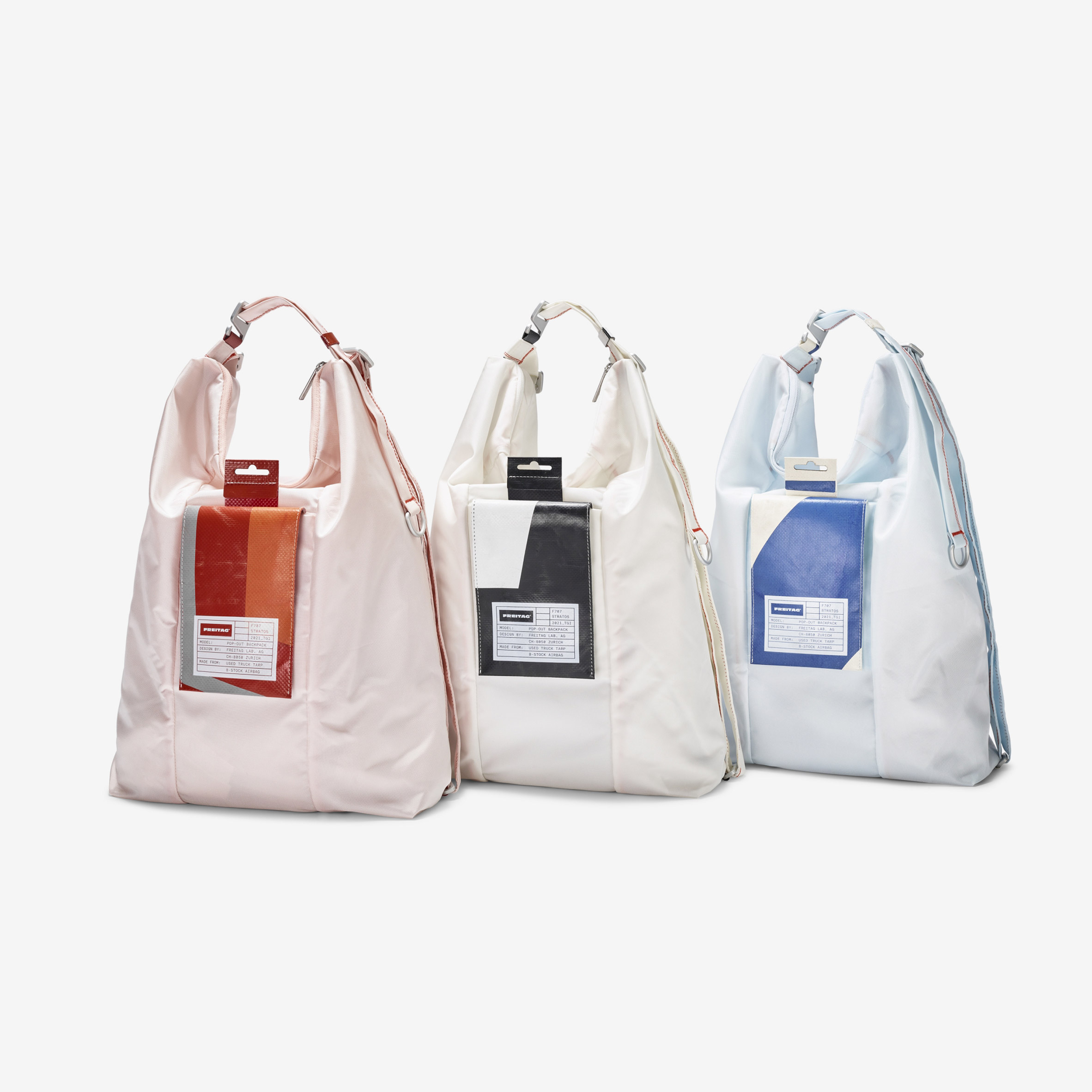 Freitag produces multipurpose bag using fabric from discarded airbags