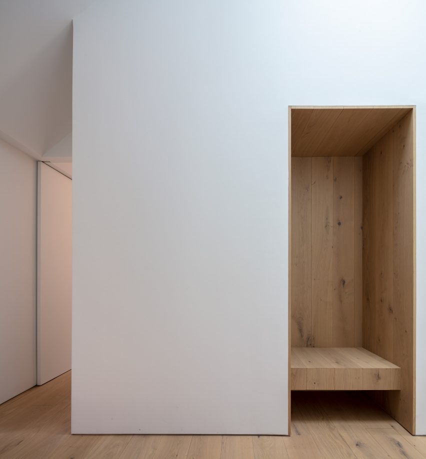 A wooden interior