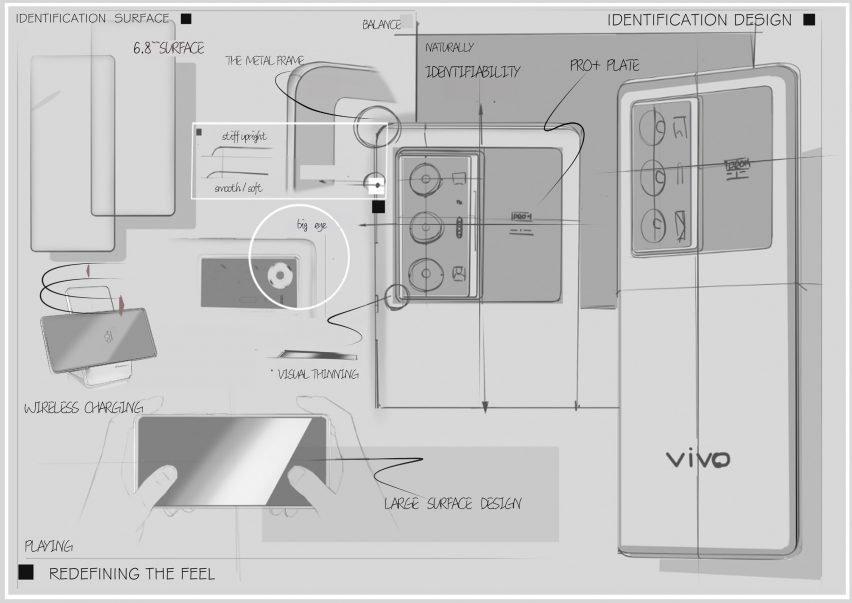 A gray sketch of Vivo's X Series smartphone