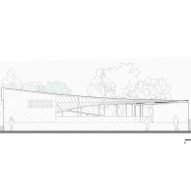 Section drawing of Yong'an Village Community Hub by Archi-Union