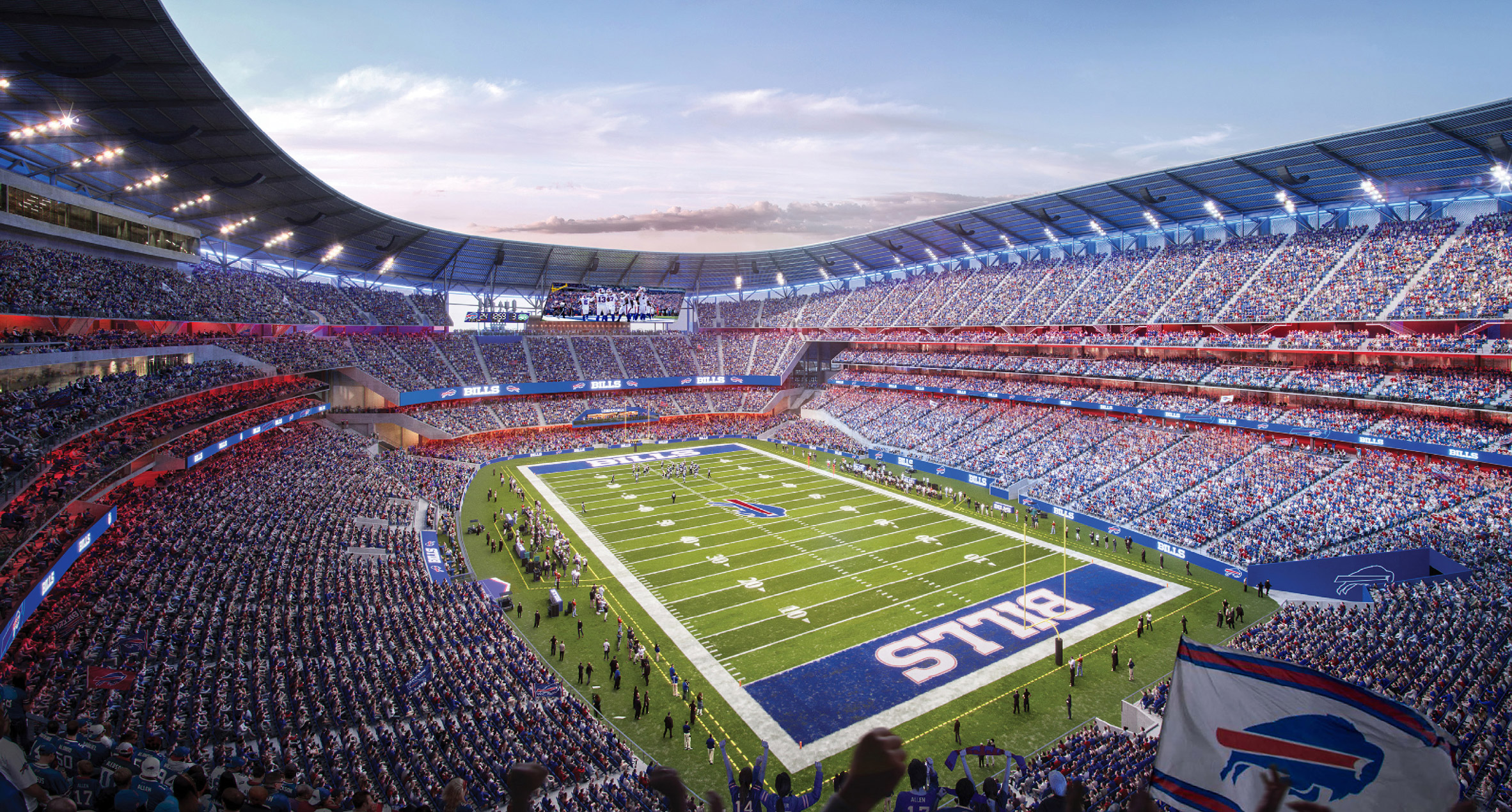 Interior visual of new Buffalo Bills stadium by Populous