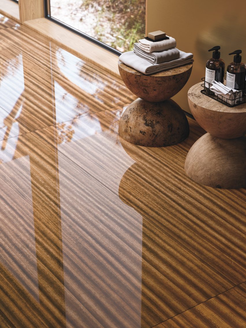 Canal Grande tiles that appear like timber by Ceramiche Refin 