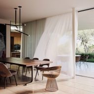 Dining room glazing in Clear Oak Residence by Woods + Dangaran