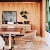 Dining table in Clear Oak Residence by Woods + Dangaran