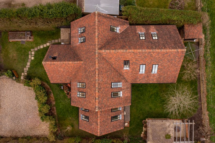 Drone view of Conservation Rooflight by The Rooflight Company