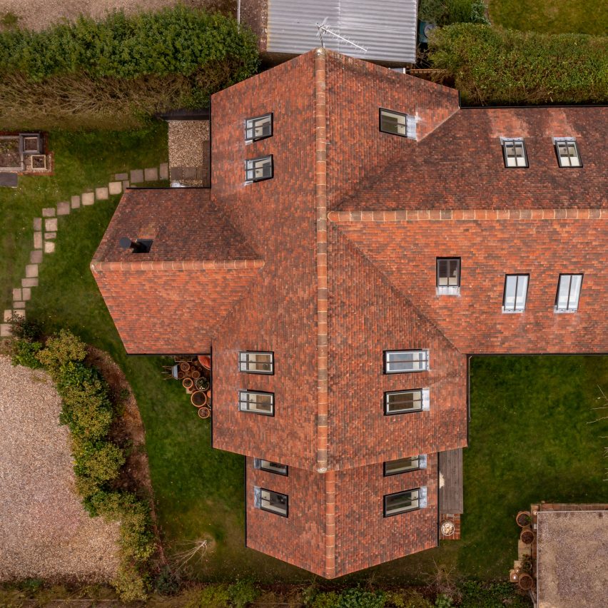 Drone view of Conservation Rooflight by The Rooflight Company