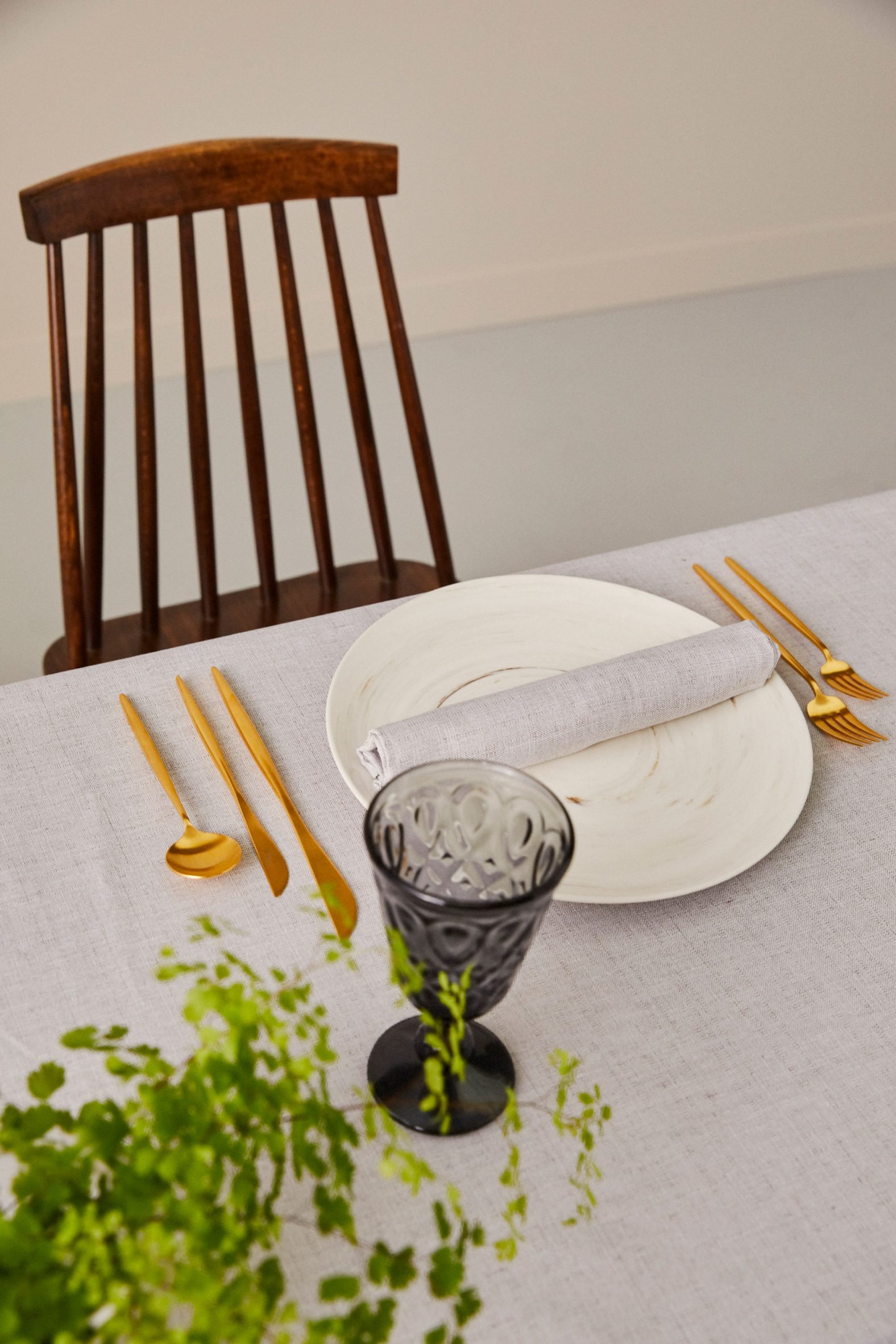 Photograph of place setting on table