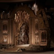 Eva Jospin carves architectural grottos into stacked cardboard for Dior runway show
