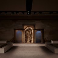 Eva Jospin carves architectural grottos into stacked cardboard for Dior runway show