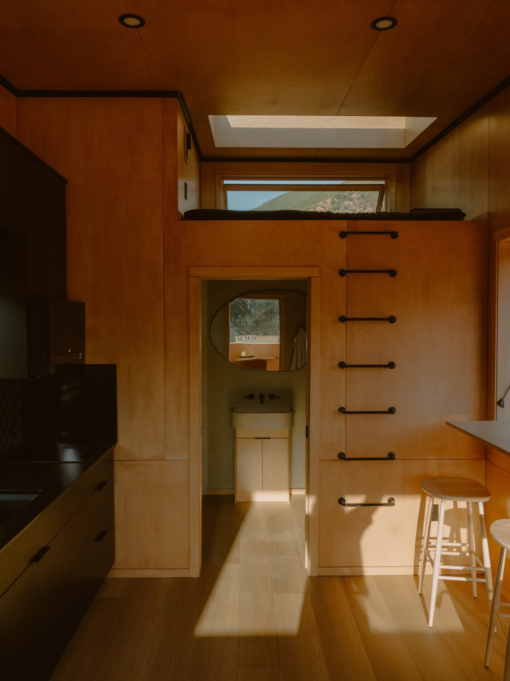 Oak interiors cabin