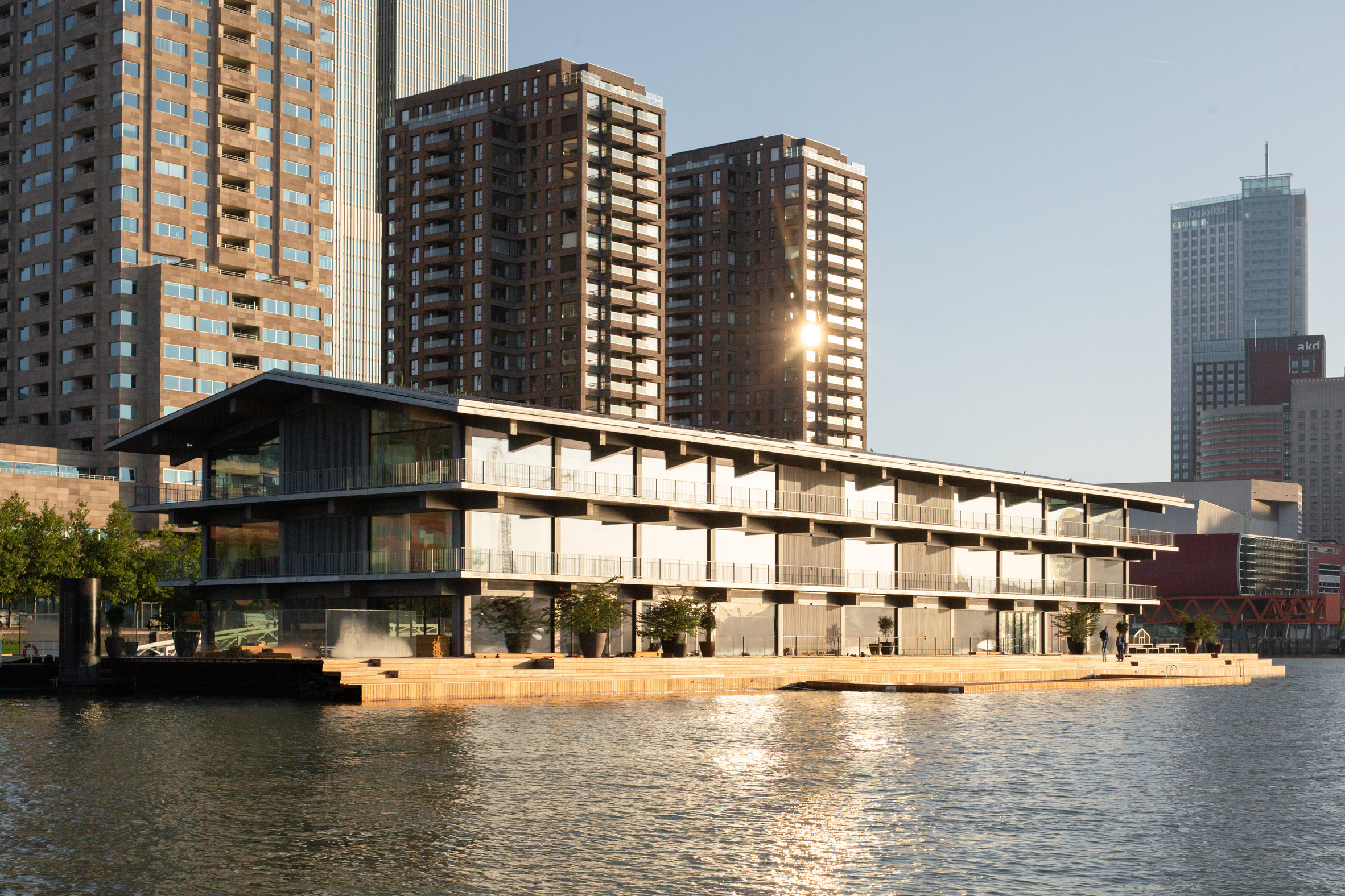 Bereiken Toeschouwer uitdrukken Powerhouse Company builds floating office in Rotterdam's Rijnhaven
