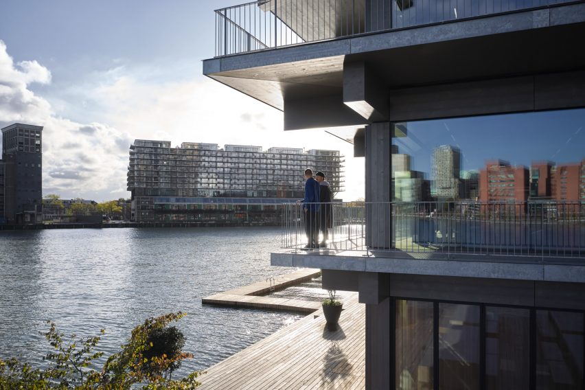 Balconies of Rotterdam Floating Office by Powerhouse Company