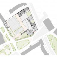 Ground floor plan of Edith Neville Primary School by Hayhurst & Co